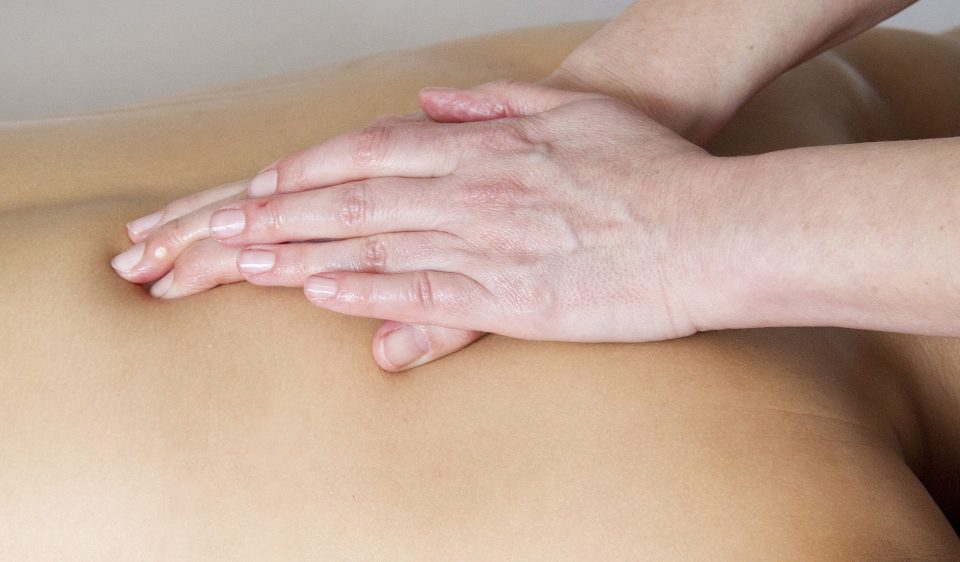 soft tissue therapy on upper back